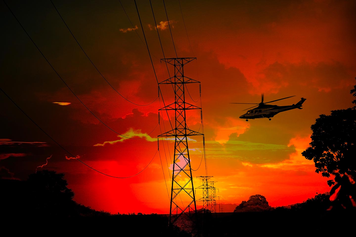 Transmission Construction Helicopter in California